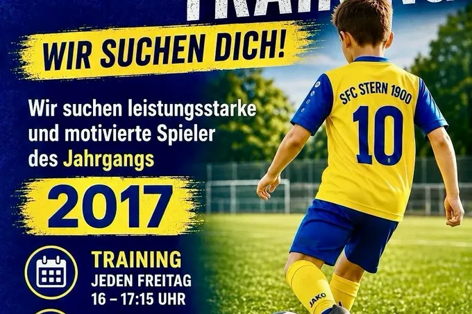 Flyer E2-Junioren Sichtungstraining Saison 2026/27