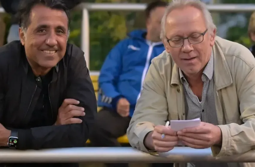 Hertha 03 Präsident Kamy Niroumand mit Ulli Meyer